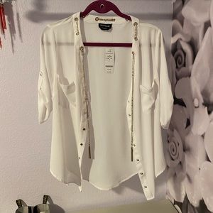 White Bebe blouse